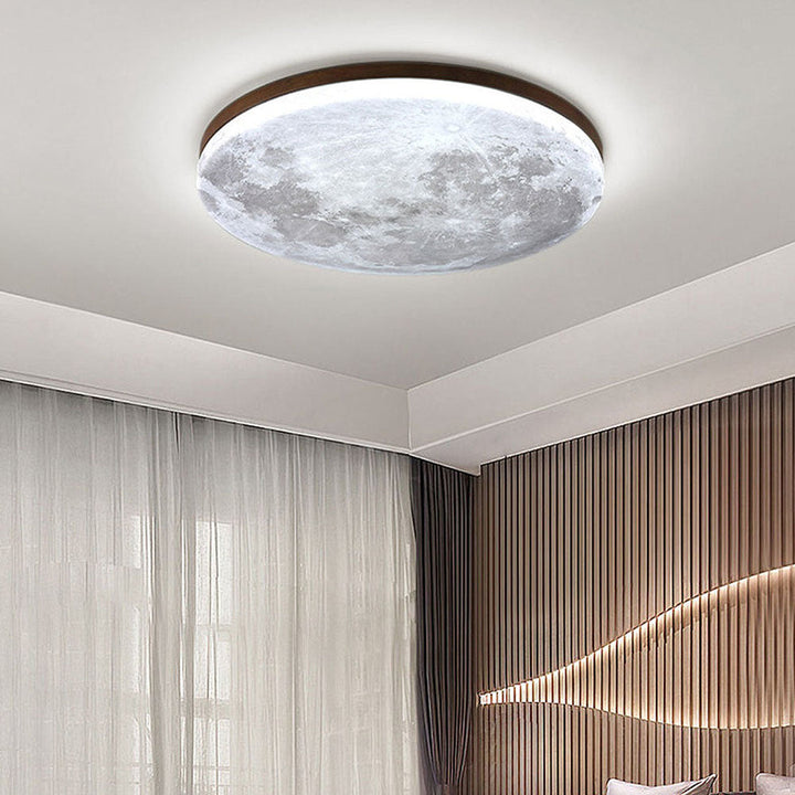 Lunara | Elegant Soothing Moon Design Flush Mount Ceiling Light Fixture 12