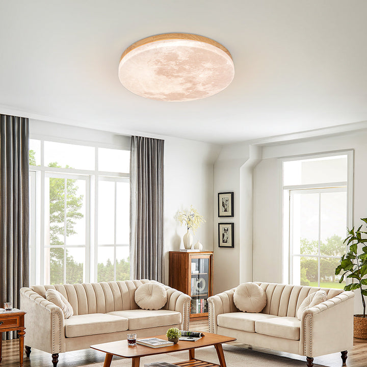 Lunara | Elegant Soothing Moon Design Flush Mount Ceiling Light Fixture 8