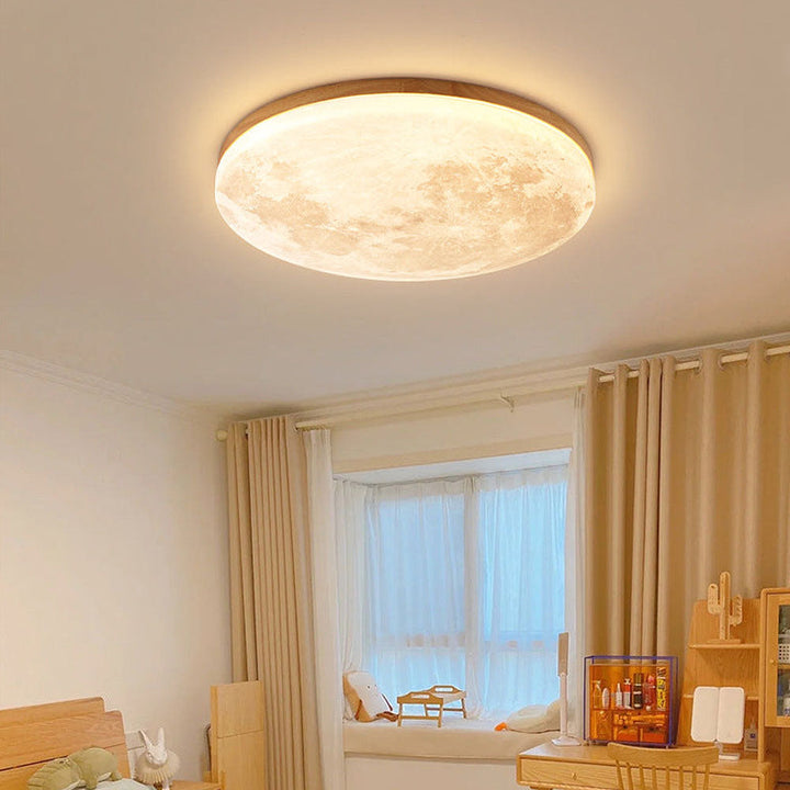Lunara | Elegant Soothing Moon Design Flush Mount Ceiling Light Fixture 9