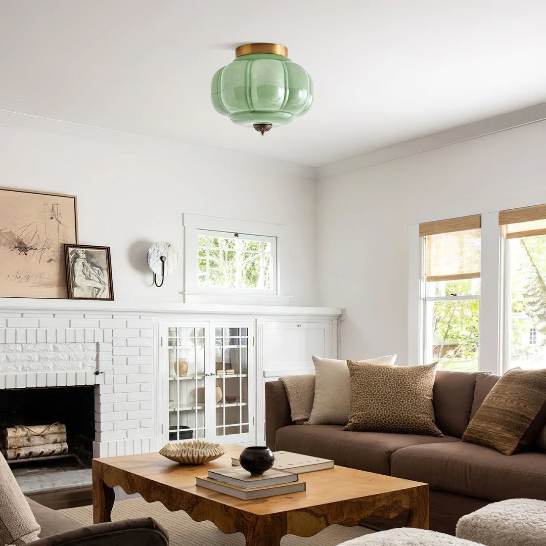 Lunaria | Elegant Sculptural Glass Flush Mount Ceiling Light Fixture 4