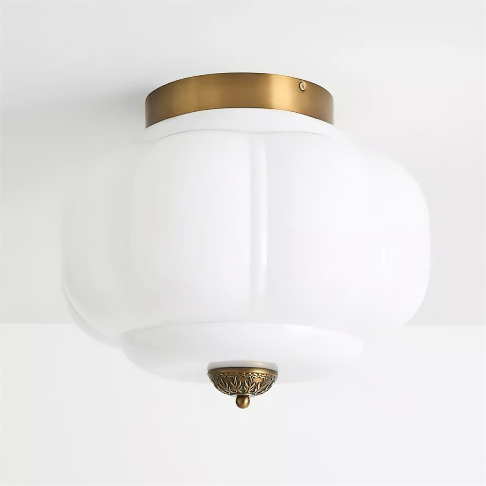Lunaria | Elegant Sculptural Glass Flush Mount Ceiling Light Fixture 7