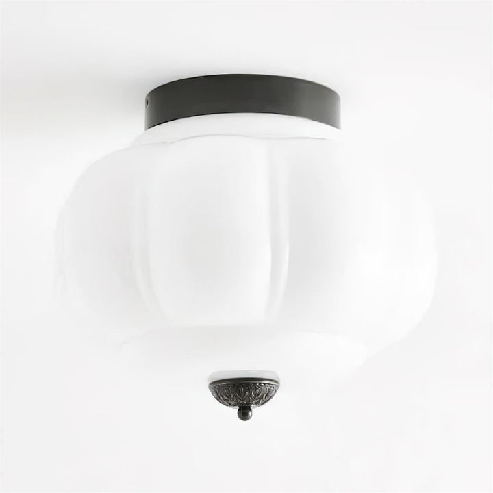 Lunaria | Elegant Sculptural Glass Flush Mount Ceiling Light Fixture 8