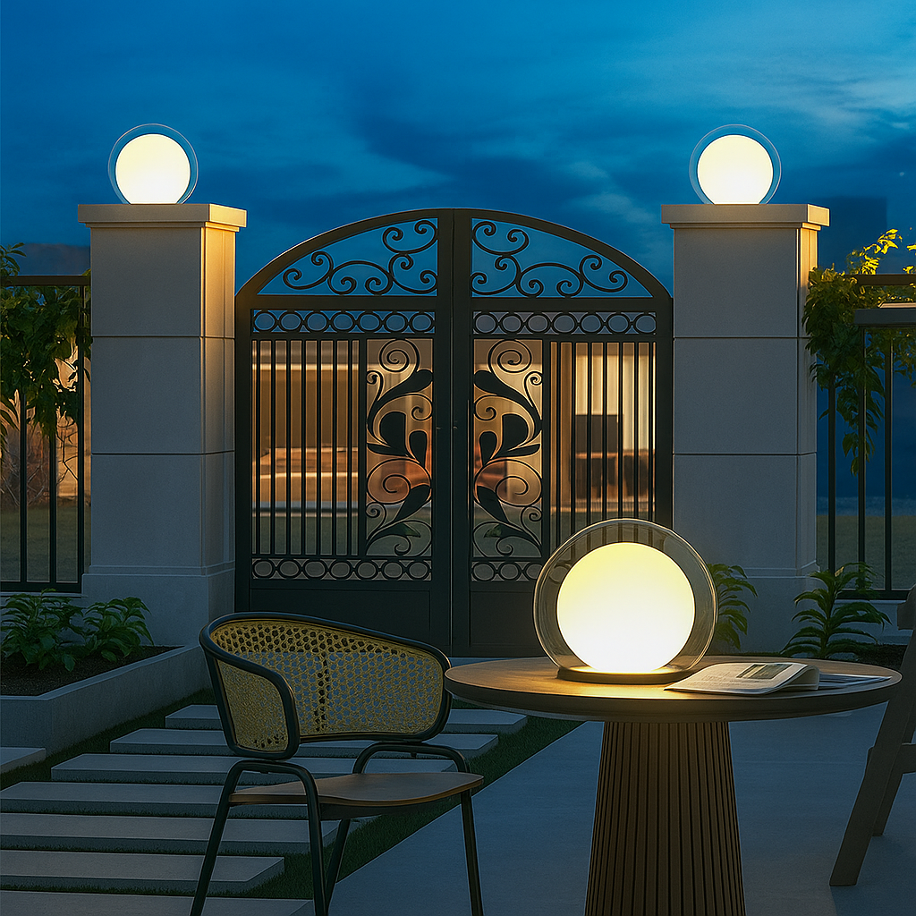 Lunaris | Elegant LED Column Moon Lamp for Outdoor Décor 2
