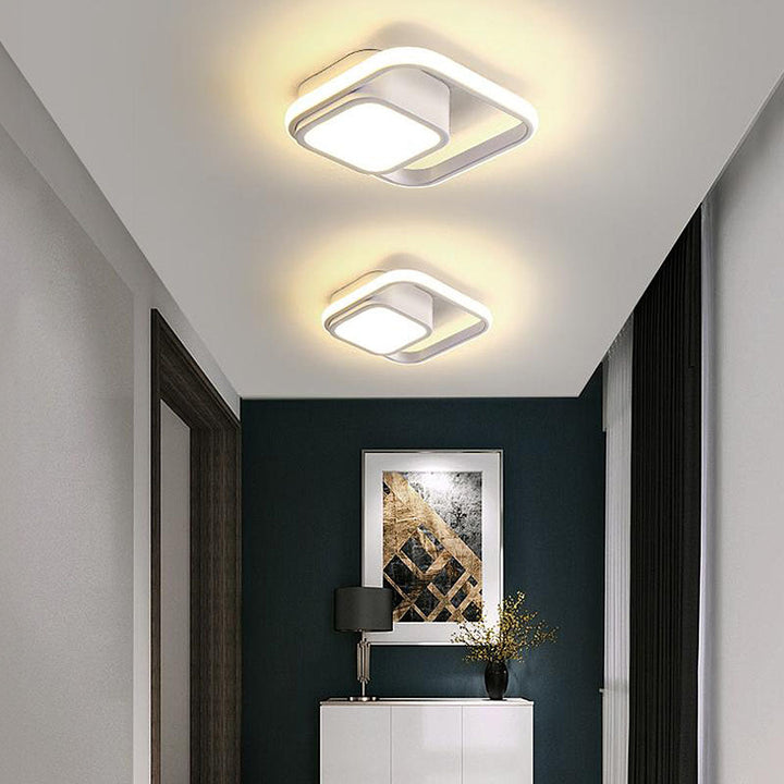 Lunaris | Modern Elegant Double Ring LED Ceiling Lamp 11