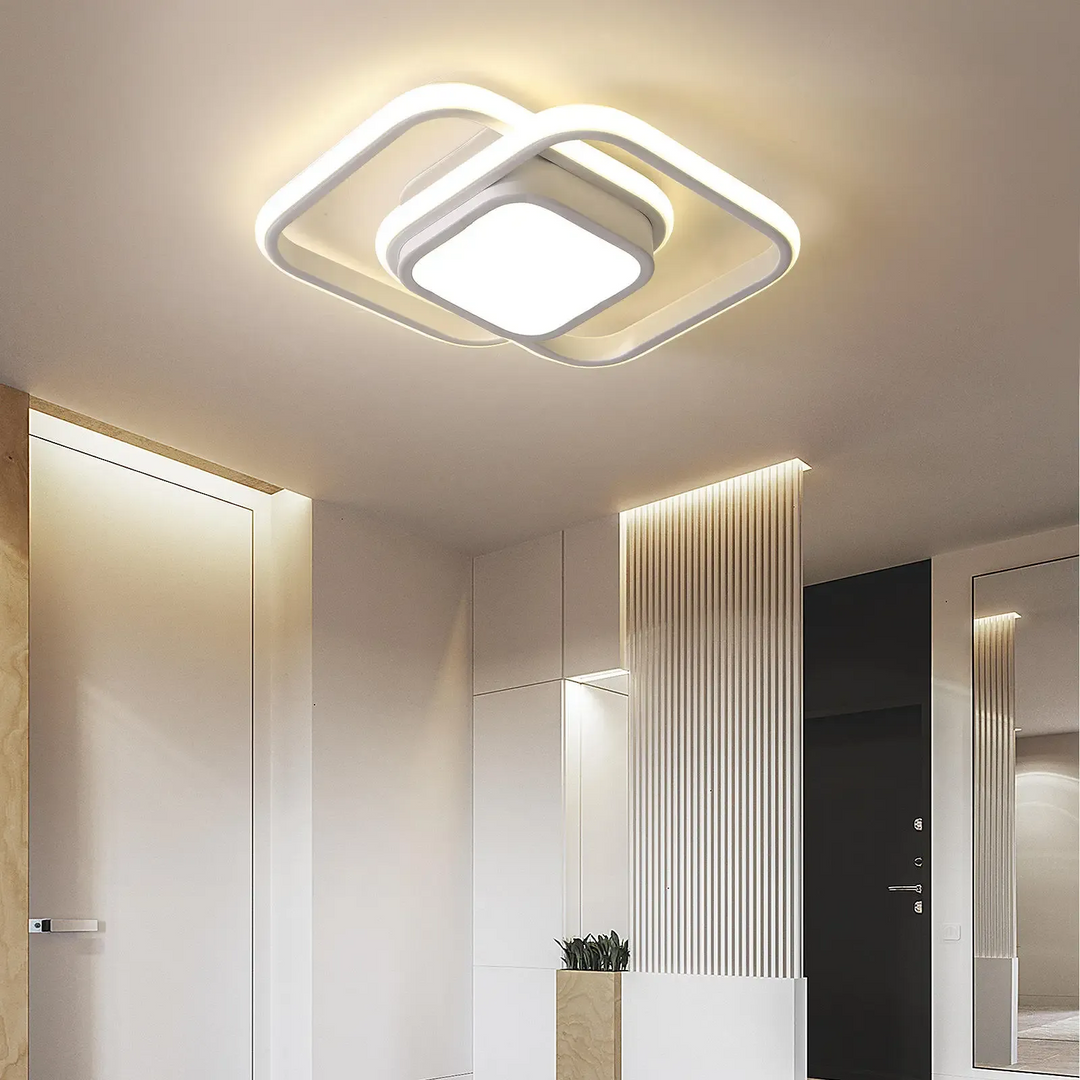 Lunaris | Modern Elegant Double Ring LED Ceiling Lamp 12