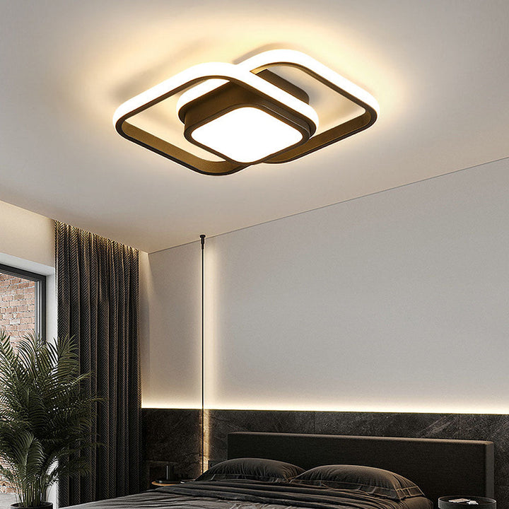 Lunaris | Modern Elegant Double Ring LED Ceiling Lamp 14