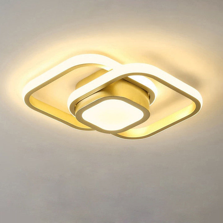 Lunaris | Modern Elegant Double Ring LED Ceiling Lamp 18