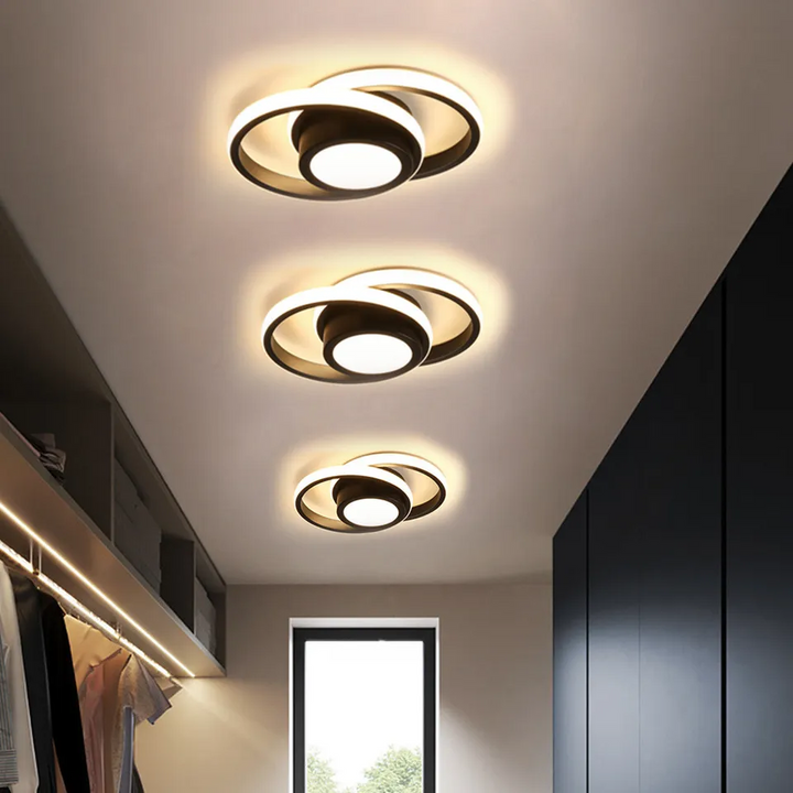 Lunaris | Modern Elegant Double Ring LED Ceiling Lamp 2