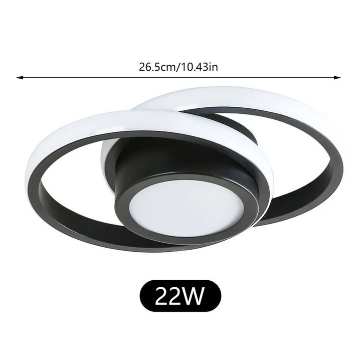 Lunaris | Modern Elegant Double Ring LED Ceiling Lamp 4