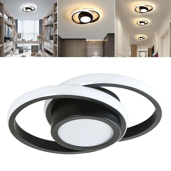 Lunaris | Modern Elegant Double Ring LED Ceiling Lamp 5