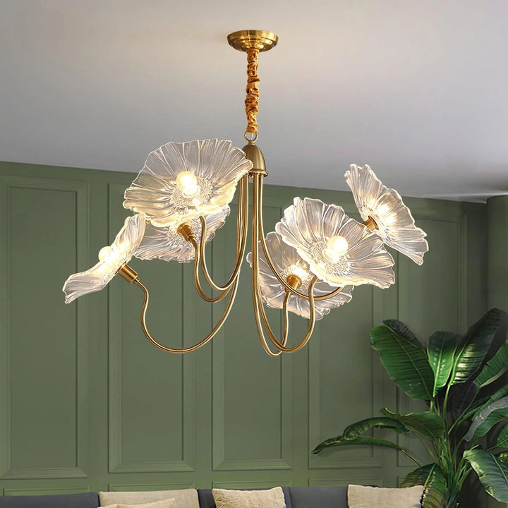 Lunaro | Elegant Lotus Leaf Chandelier for Home Interiors 3