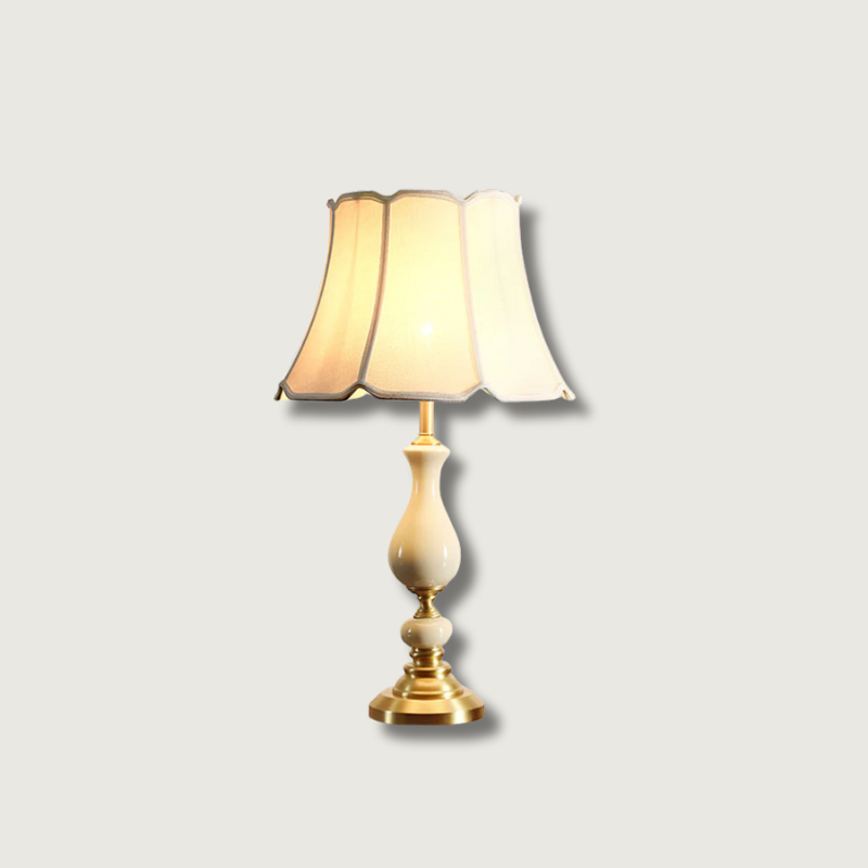 LuxeCraft – Elegant Ceramic and Brass Table Lamp 0