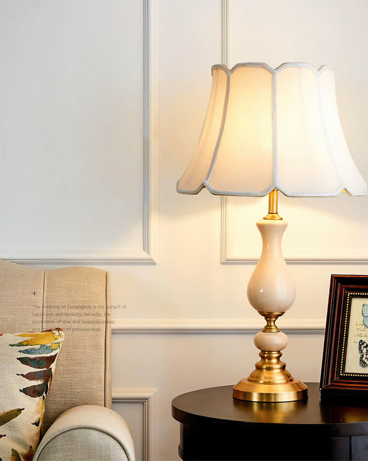 LuxeCraft – Elegant Ceramic and Brass Table Lamp 4
