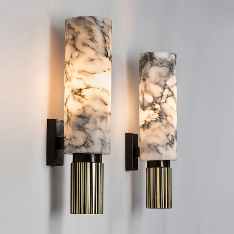 LuxeLume – Refined Marble Wall Lamp 1