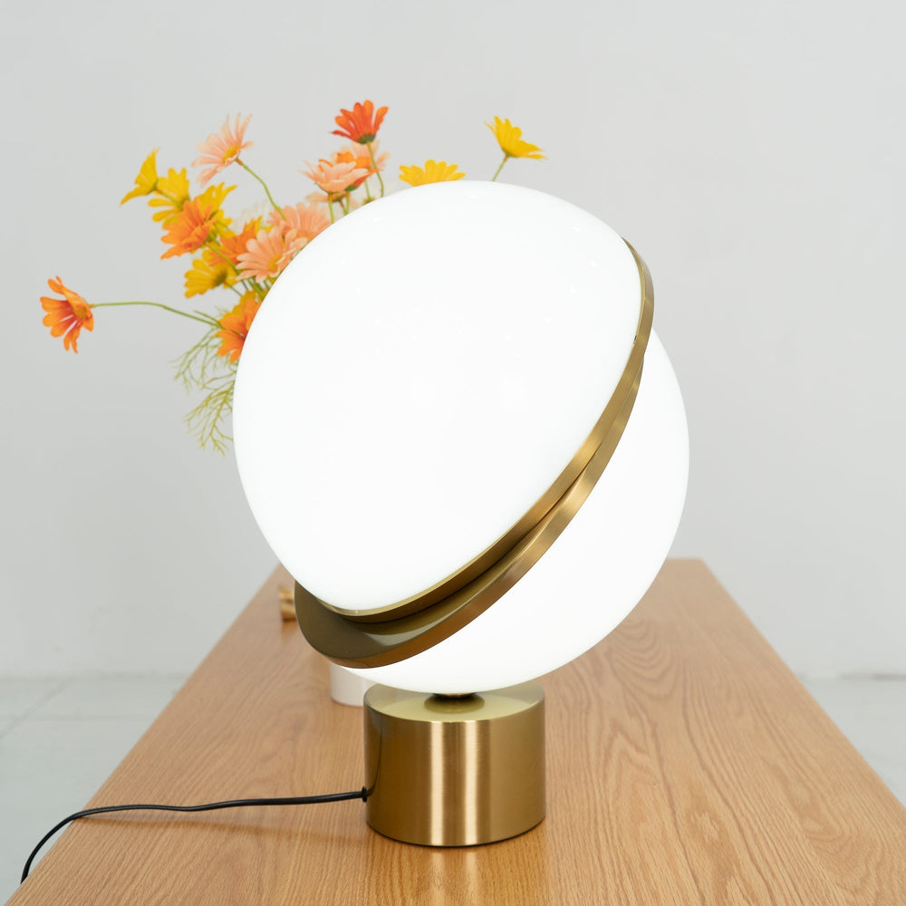 LuxeMoonbeam - Table Lamp with Unique Crescent Design and Cozy Radiance 1