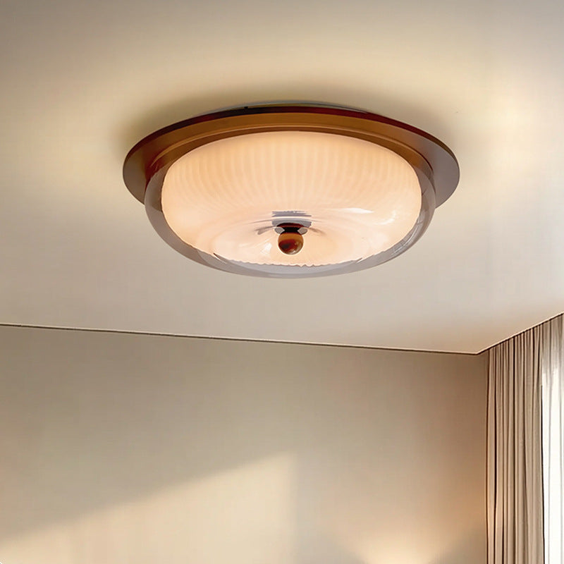 Luxina | Minimalist Ceiling Lamp Made with Glass and Wood for Modern Interiors 0