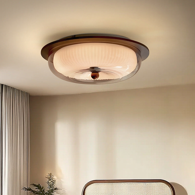 Luxina | Minimalist Ceiling Lamp Made with Glass and Wood for Modern Interiors 1