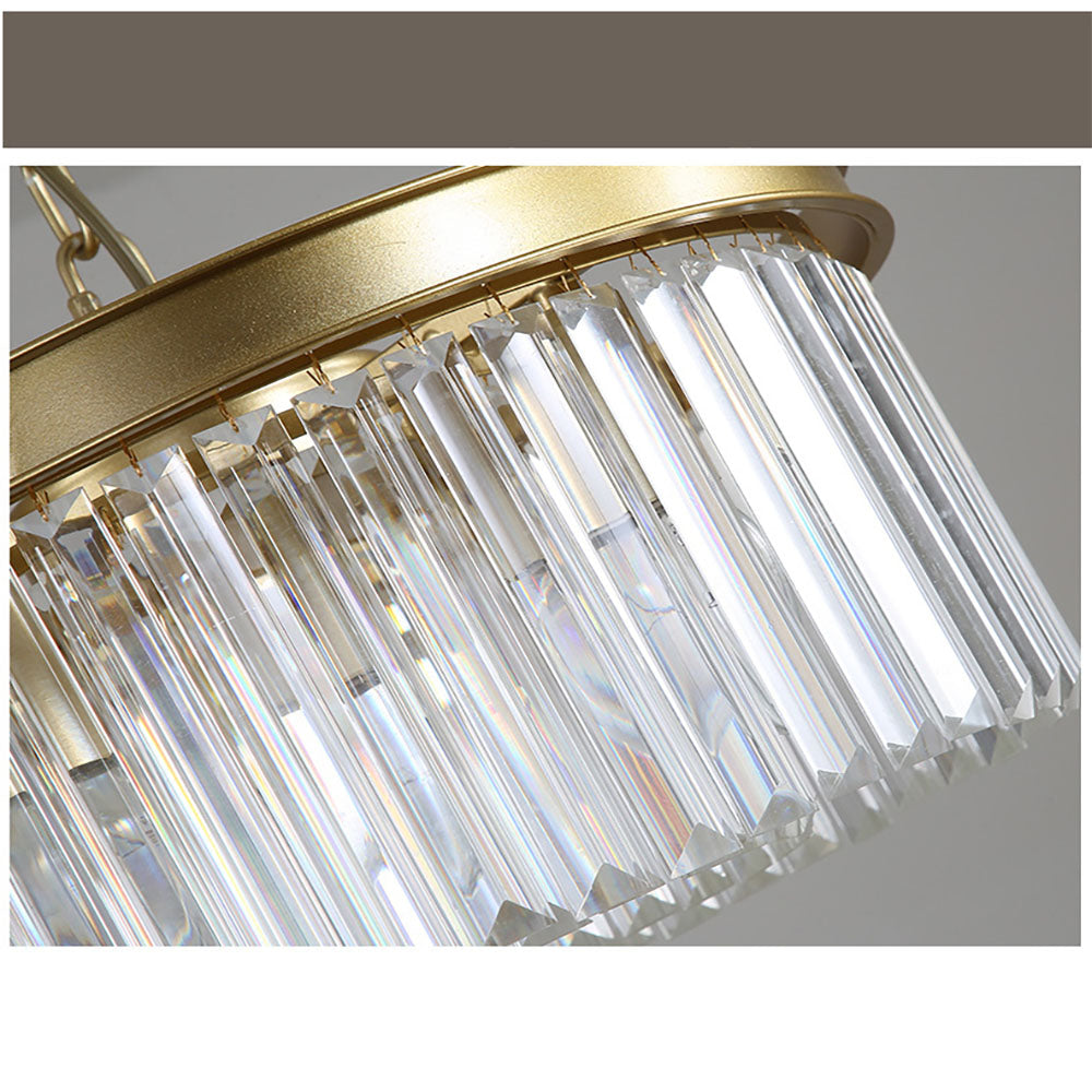 LuxorGlow | Elegant Modern Crystal Flush Mount Ceiling Light Fixture 7