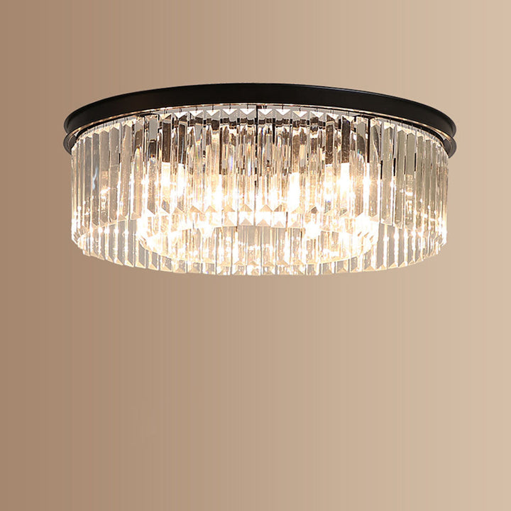 LuxorGlow | Elegant Modern Crystal Flush Mount Ceiling Light Fixture 8
