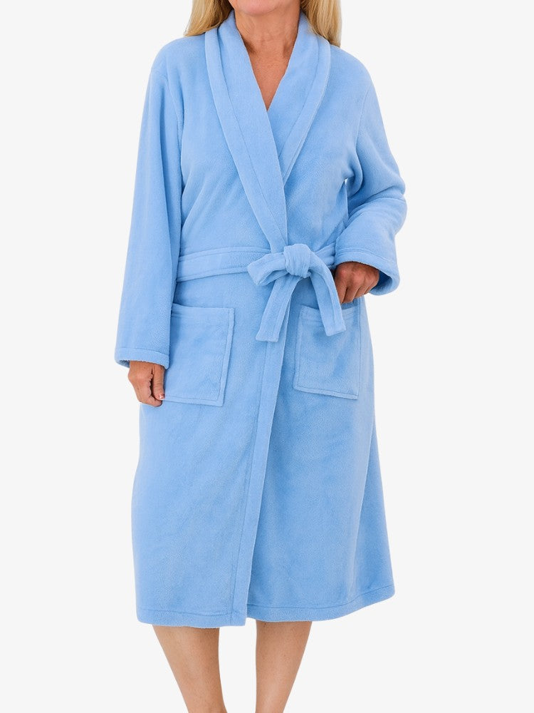 LuxuraFleece | Elegant Soft Microfleece Women's Dressing Gown Robe 0