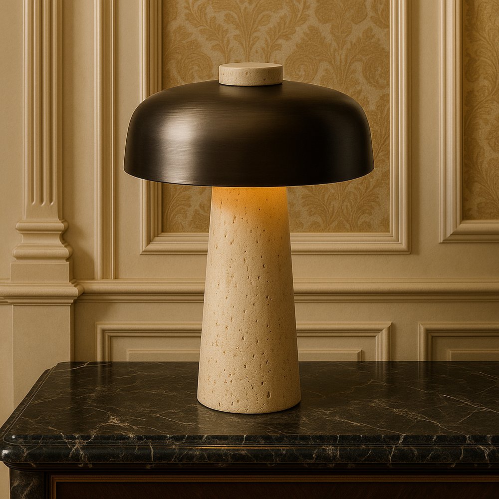 Lytian | Travertine-Style Elegant Table Lamp 1