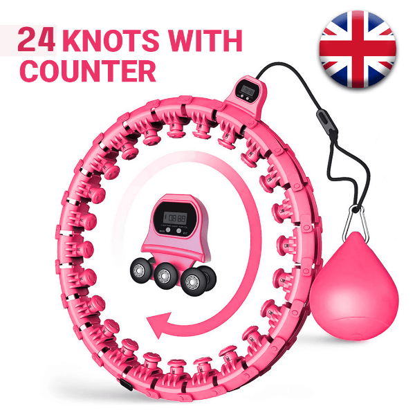 MASKURA Smart Weighted Hula Hoop With Counter 24 knots - Weight Loss Hula Hoop, Smart Fitness, Adjustable Ring Size With Counter Suitable For Adult 0