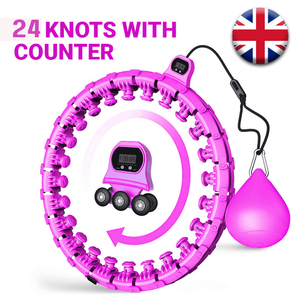 MASKURA Smart Weighted Hula Hoop With Counter 24 knots - Weight Loss Hula Hoop, Smart Fitness, Adjustable Ring Size With Counter Suitable For Adult 1