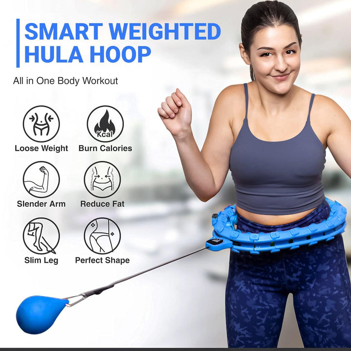 MASKURA Smart Weighted Hula Hoop With Counter 24 knots - Weight Loss Hula Hoop, Smart Fitness, Adjustable Ring Size With Counter Suitable For Adult 4