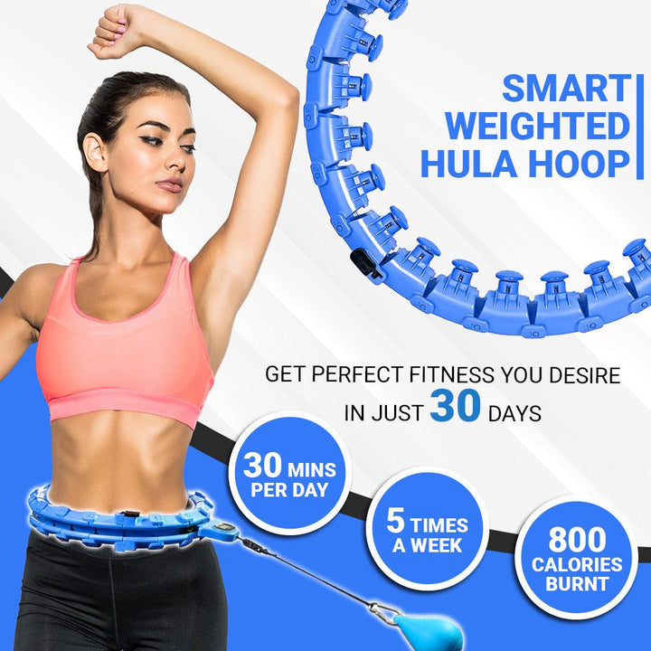 MASKURA Smart Weighted Hula Hoop With Counter 24 knots - Weight Loss Hula Hoop, Smart Fitness, Adjustable Ring Size With Counter Suitable For Adult 5