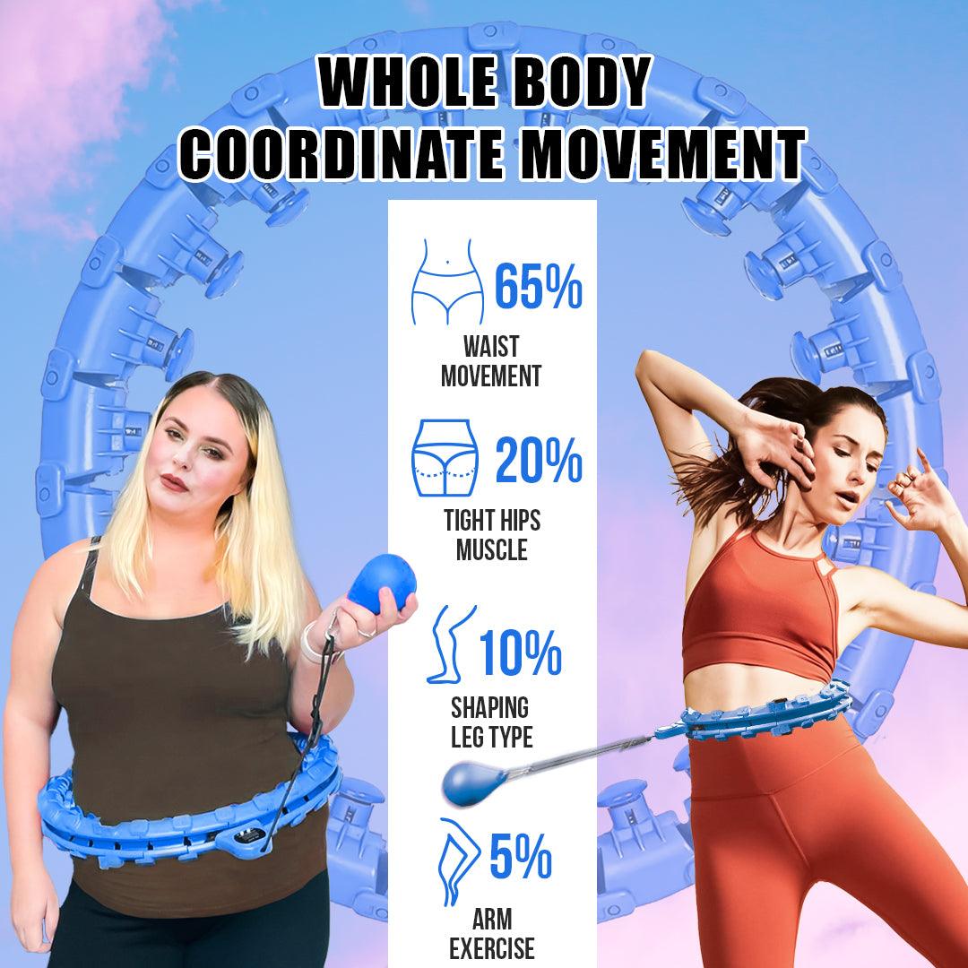 MASKURA Smart Weighted Hula Hoop With Counter 24 knots - Weight Loss Hula Hoop, Smart Fitness, Adjustable Ring Size With Counter Suitable For Adult 8