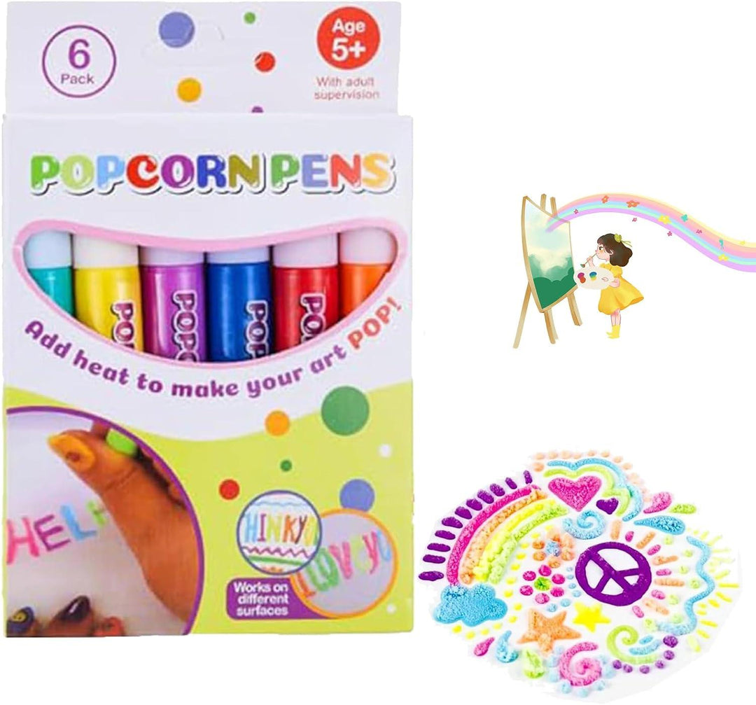 Magic Puffy Pens UK - 12PCS Magic Popcorn Pen Print Bubble Pen Puffy 3D Art Drawing Pens DIY Kids Gift 0