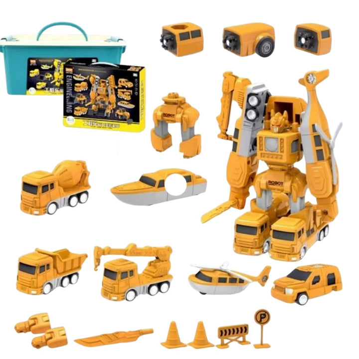 MagnaMix – Shape-shifting magnetic toy robot with interchangeable vehicle designs 0