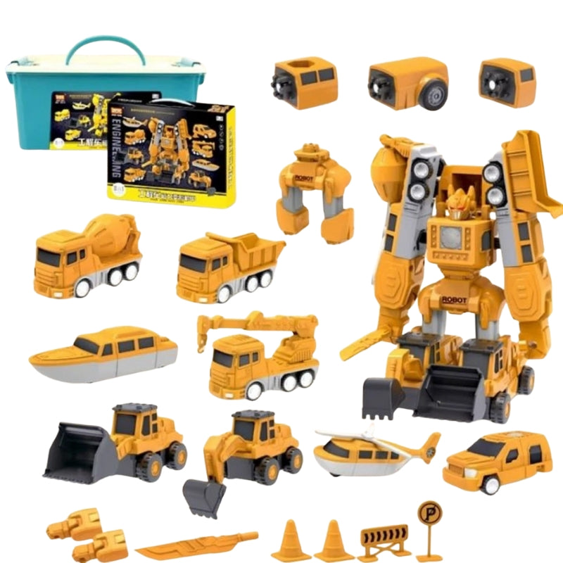 MagnaMix – Shape-shifting magnetic toy robot with interchangeable vehicle designs 1