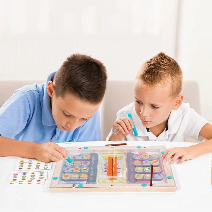 Magnetic Maze Educatief Speelgoed voor Kinderen 3 Jaar - Hand-Oog Coördinatie en Logisch Denken - Houten Speelgoed 1