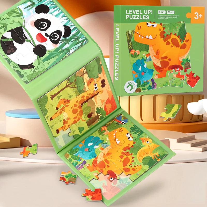 Magnetisch Puzzelboek voor Kinderen – Educatieve Dierenvriendjes voor Onderweg, Stimulatie van Fijne Motoriek 1