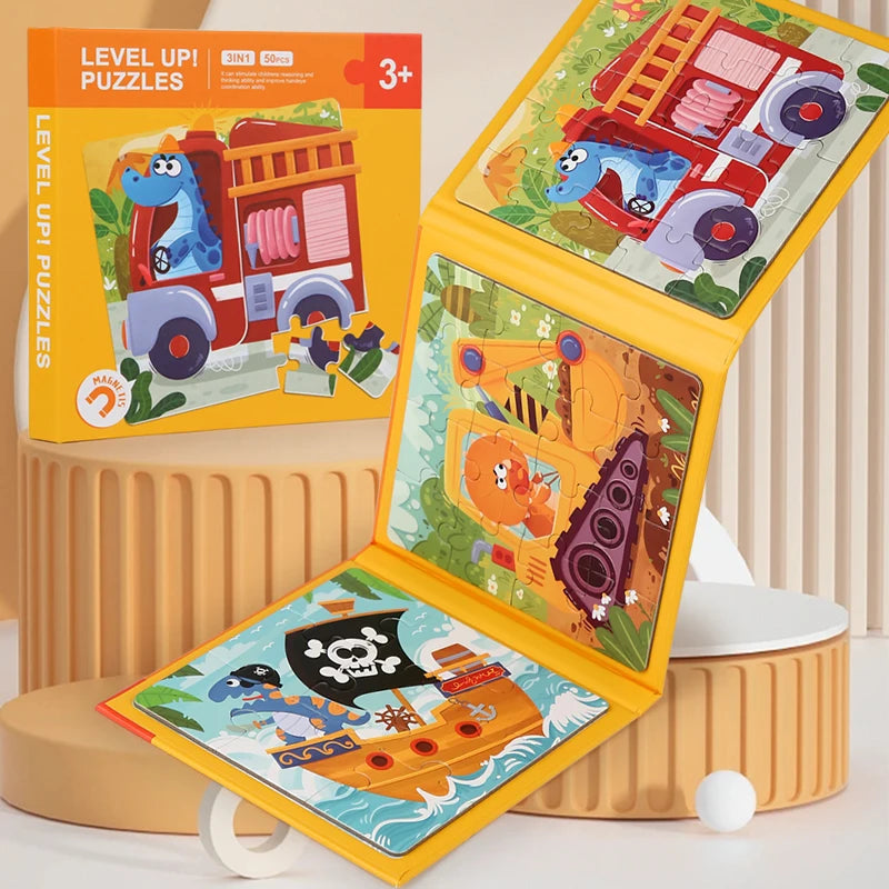 Magnetisch Puzzelboek voor Kinderen – Educatieve Dierenvriendjes voor Onderweg, Stimulatie van Fijne Motoriek 2