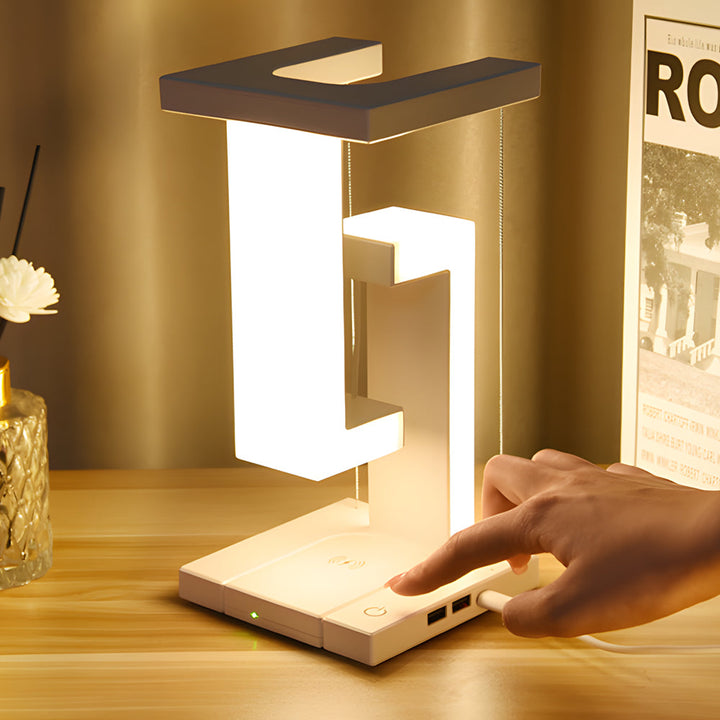 MagnoLight – Levitating LED Desk Lamp with Wireless Charging 1