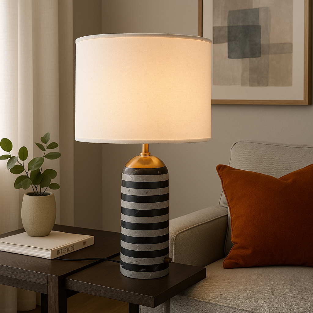 MarbleElegance | Contemporary Sophisticated Table Lamp Design 0