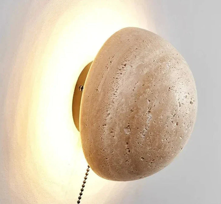 MarbleGlow - Half-Round Stone Wall Lamp 7