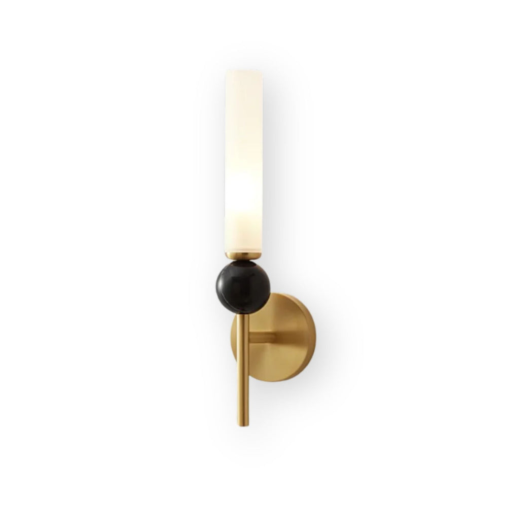 MarbleGlow | Elegant Brass Wall Sconce Lighting with Acrylic Shade 1