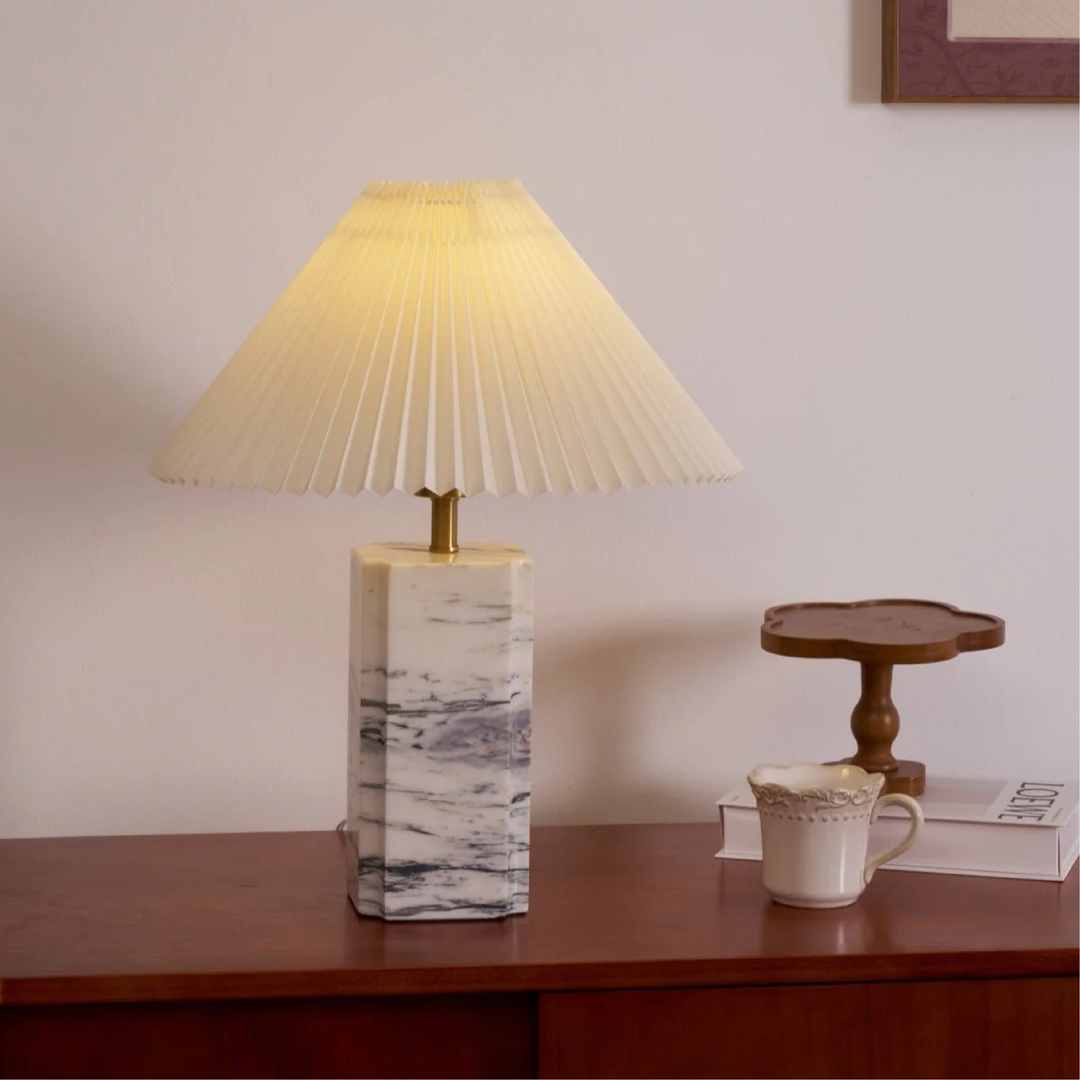 MarbleGlow | Elegant Contemporary LED Table Lamp for Home Décor 0