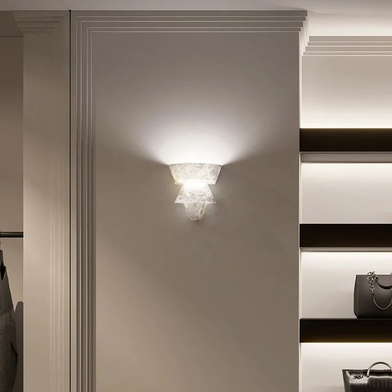MarbleGlow | Elegant Minimalist Natural Stone Wall Sconce Lighting 2
