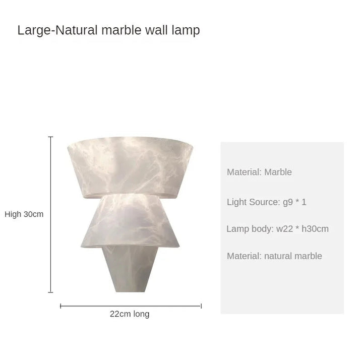 MarbleGlow | Elegant Minimalist Natural Stone Wall Sconce Lighting 4