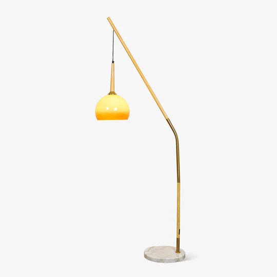 MarbleGlow | Elegant Modern Metal and Glass Floor Lamp for Living Room 1