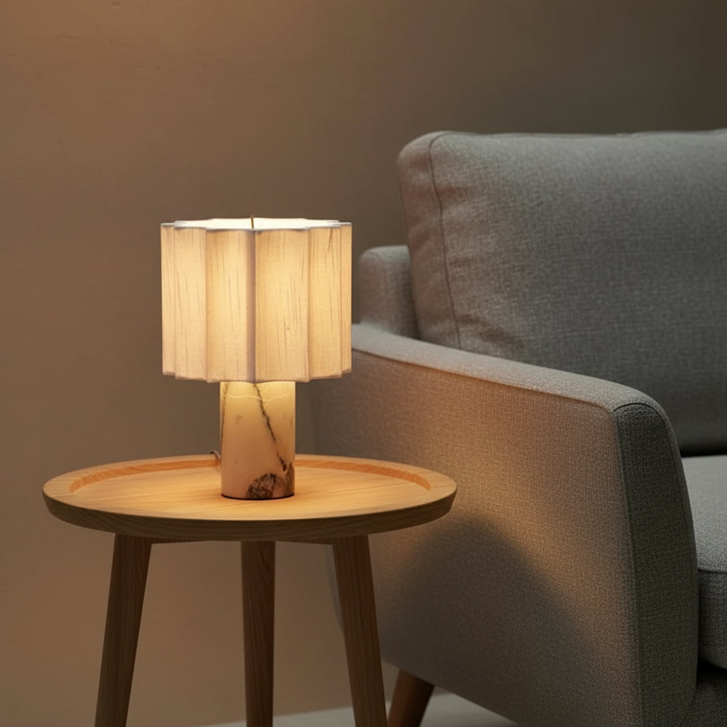 MarbleGlow | Elegant Rechargeable Cordless Bedside Table Lamp with LED Design 0