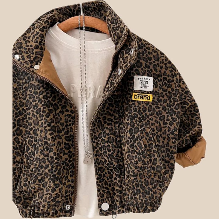 Meisjes Jas Luipaardprint Casual Comfort Katoen Maat 1-8 Jaar 1