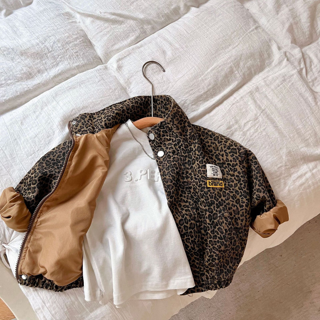 Meisjes Jas Luipaardprint Casual Comfort Katoen Maat 1-8 Jaar 2