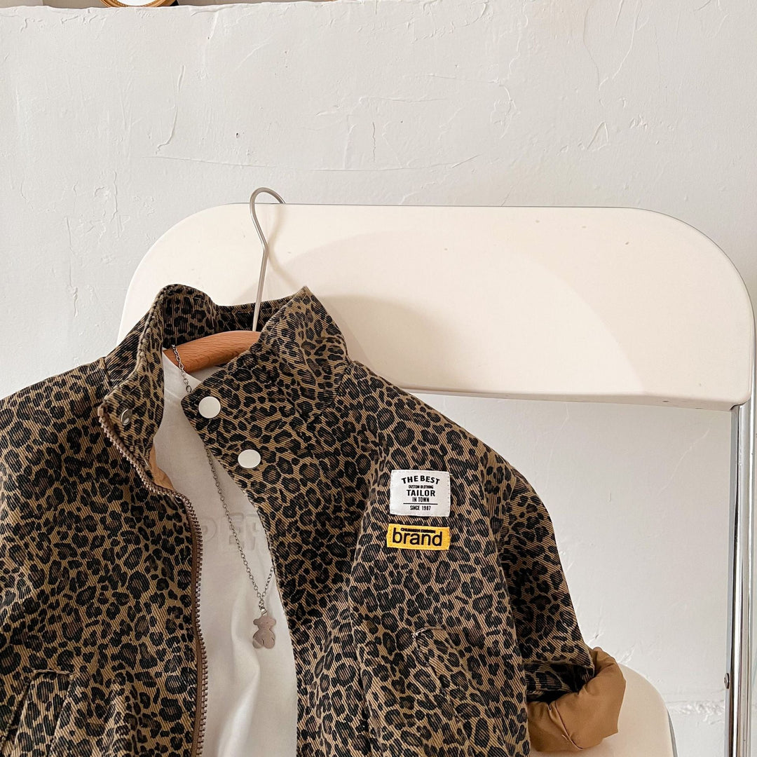 Meisjes Jas Luipaardprint Casual Comfort Katoen Maat 1-8 Jaar 3