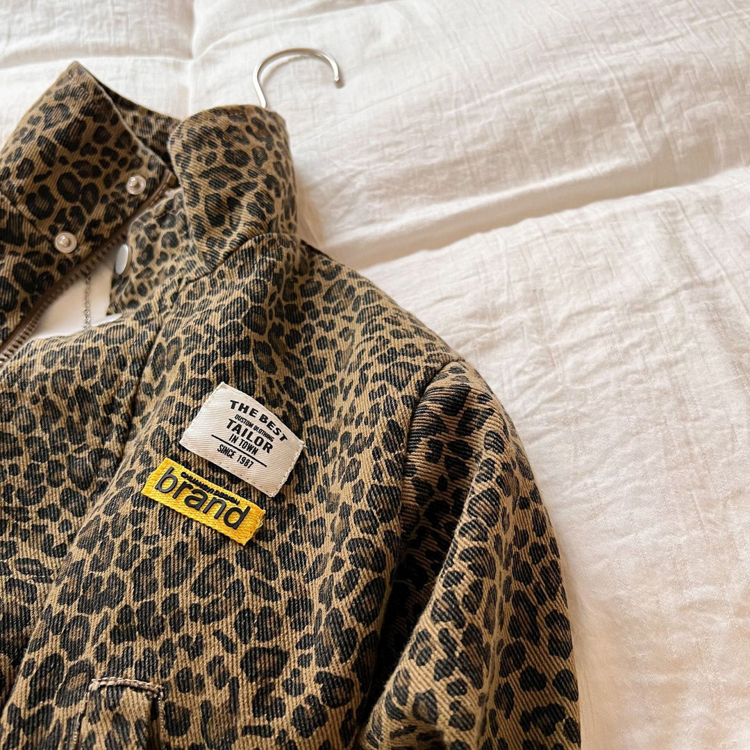 Meisjes Jas Luipaardprint Casual Comfort Katoen Maat 1-8 Jaar 4