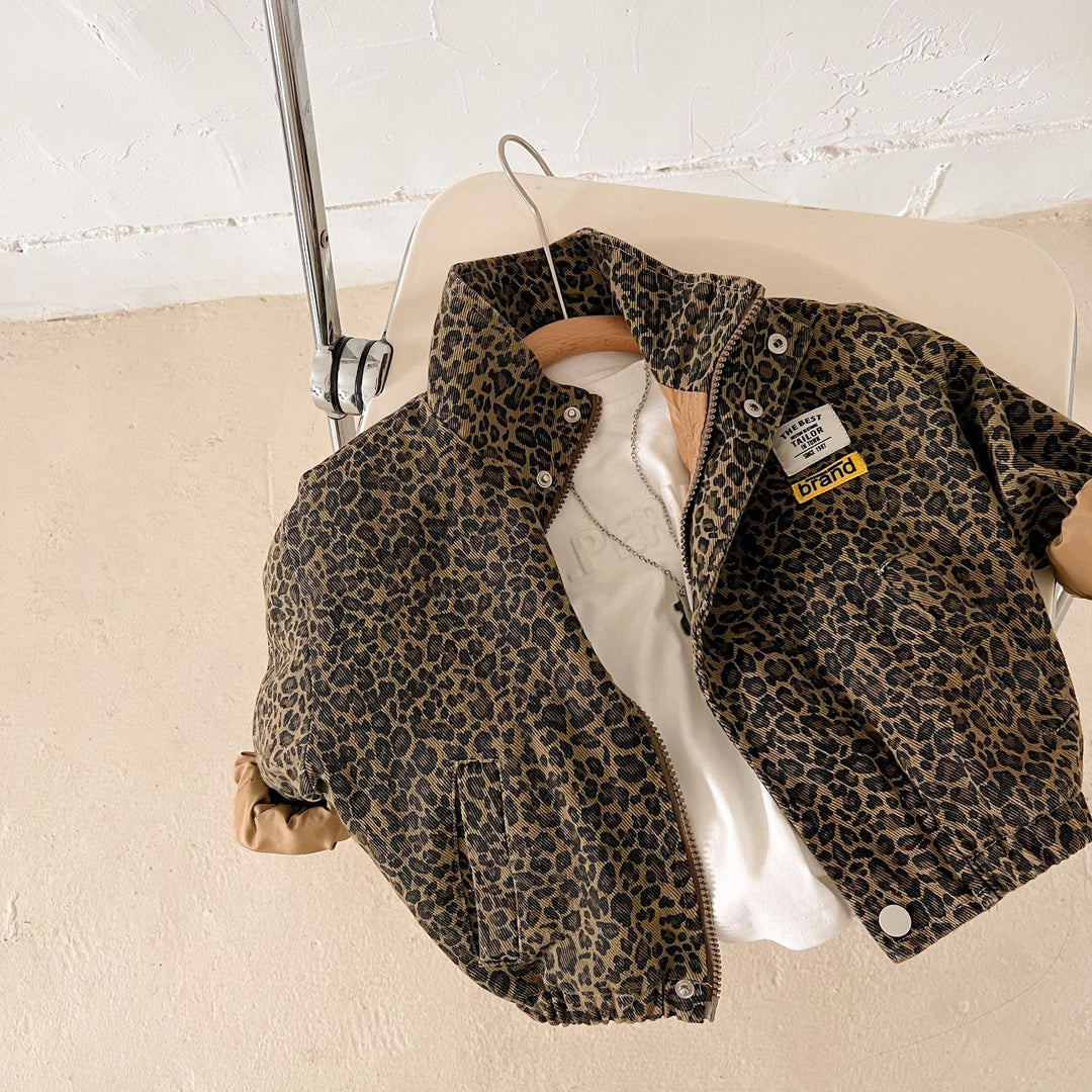 Meisjes Jas Luipaardprint Casual Comfort Katoen Maat 1-8 Jaar 5